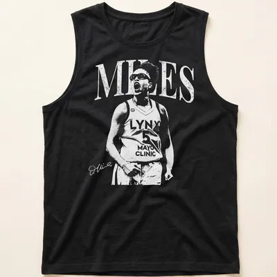 Silhouette of a basketball player in motion, featuring black, white, and orange colors — printed on a tank top