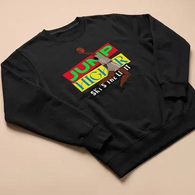 Bold illustration of a basketball player in motion with motivational text. — printed on a unisex sweatshirt