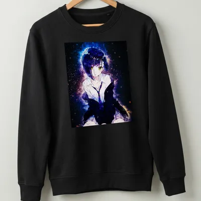 Anime illustration of Ichigo from Darling in the Franxx with a cosmic background — printed on a unisex sweatshirt