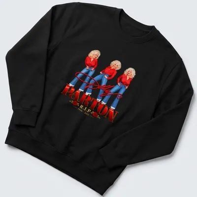 Vintage tribute shirt featuring Dolly Parton with her dates R.I.P. 1946-2025 — printed on a unisex sweatshirt