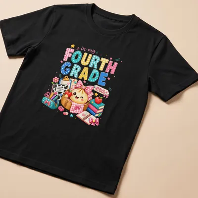 Kawaii style shirt featuring a dumpling girl and nostalgic text