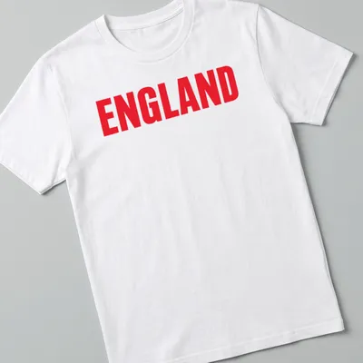 Bold typography England supporter t-shirt in red