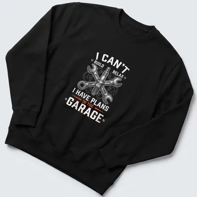 Vintage mechanical t-shirt featuring spark plug and wrenches with humorous text — printed on a unisex sweatshirt