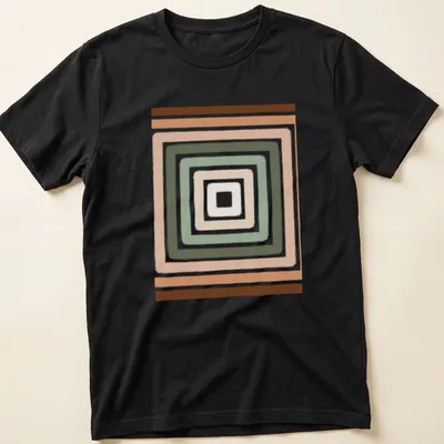 Mid-century modern geometric square pattern in earthy tones
