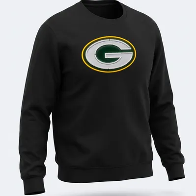 Neon Green Bay Packers logo t-shirt in green, white, and yellow — printed on a unisex sweatshirt