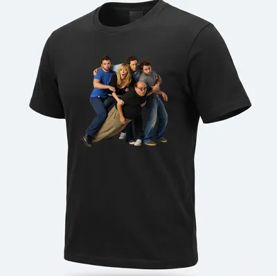 Photographic print of the cast from Its Always Sunny In Philadelphia in black, blue, and beige