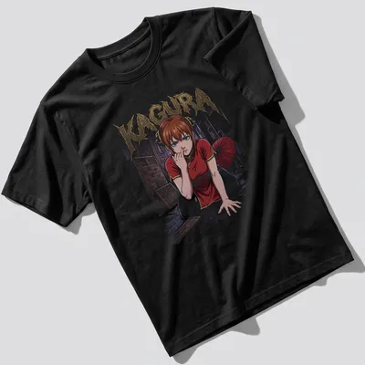 Anime-inspired t-shirt featuring Kagura with bold lettering.