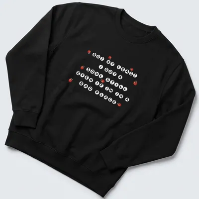 Playful ladybug graphic with humorous text about resilience. — printed on a unisex sweatshirt