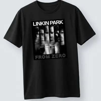 Distorted black and white graphic with 'Linkin Park From Zero' text