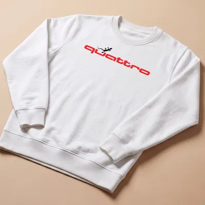 Bold graphic tee featuring a lizard and the word quattro in red and black — printed on a unisex sweatshirt