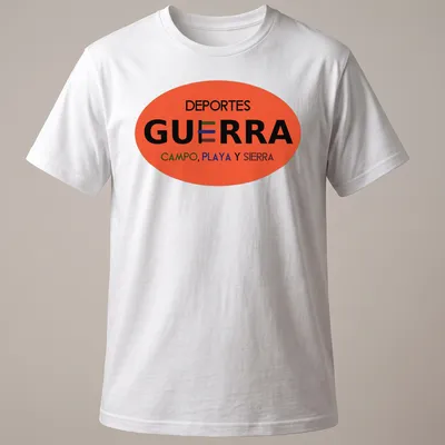 Bold typography shirt with vibrant colors celebrating various sports outdoor activities