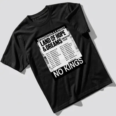 Vintage distressed t-shirt featuring Bruce Springsteen and E Street Band concert dates