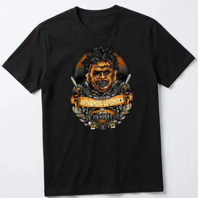 Vintage badge-style Texas Authentic Leathers Chainsaw Slasher T-shirt