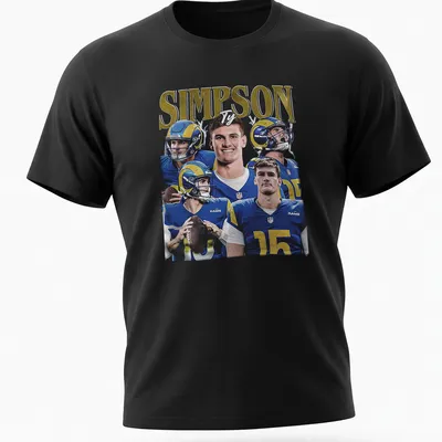Vibrant graphic tee featuring Ty Simpson with bold team colors.